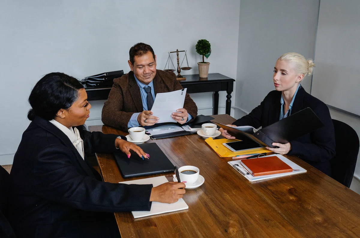 Professionals in a collaborative meeting